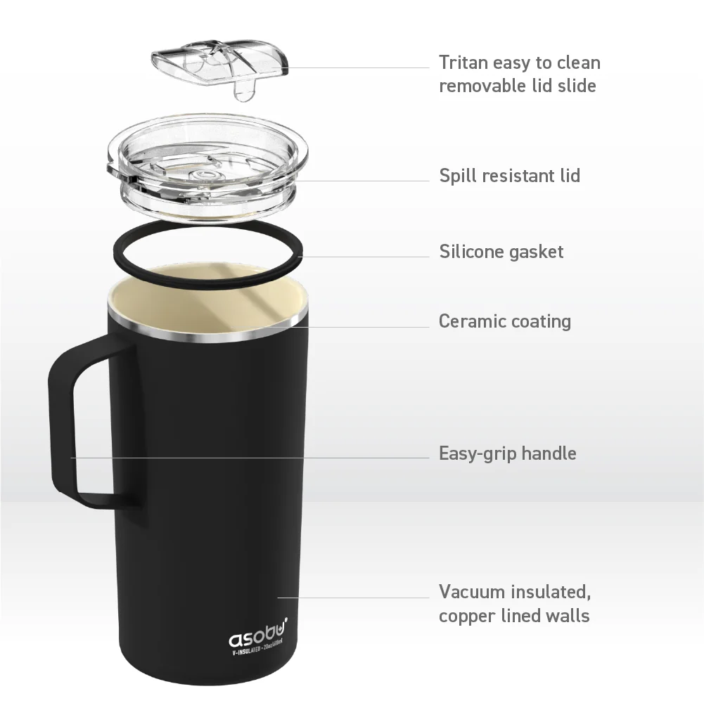 Asobu Recycled Stainless Steel Tower Mug - Image 3