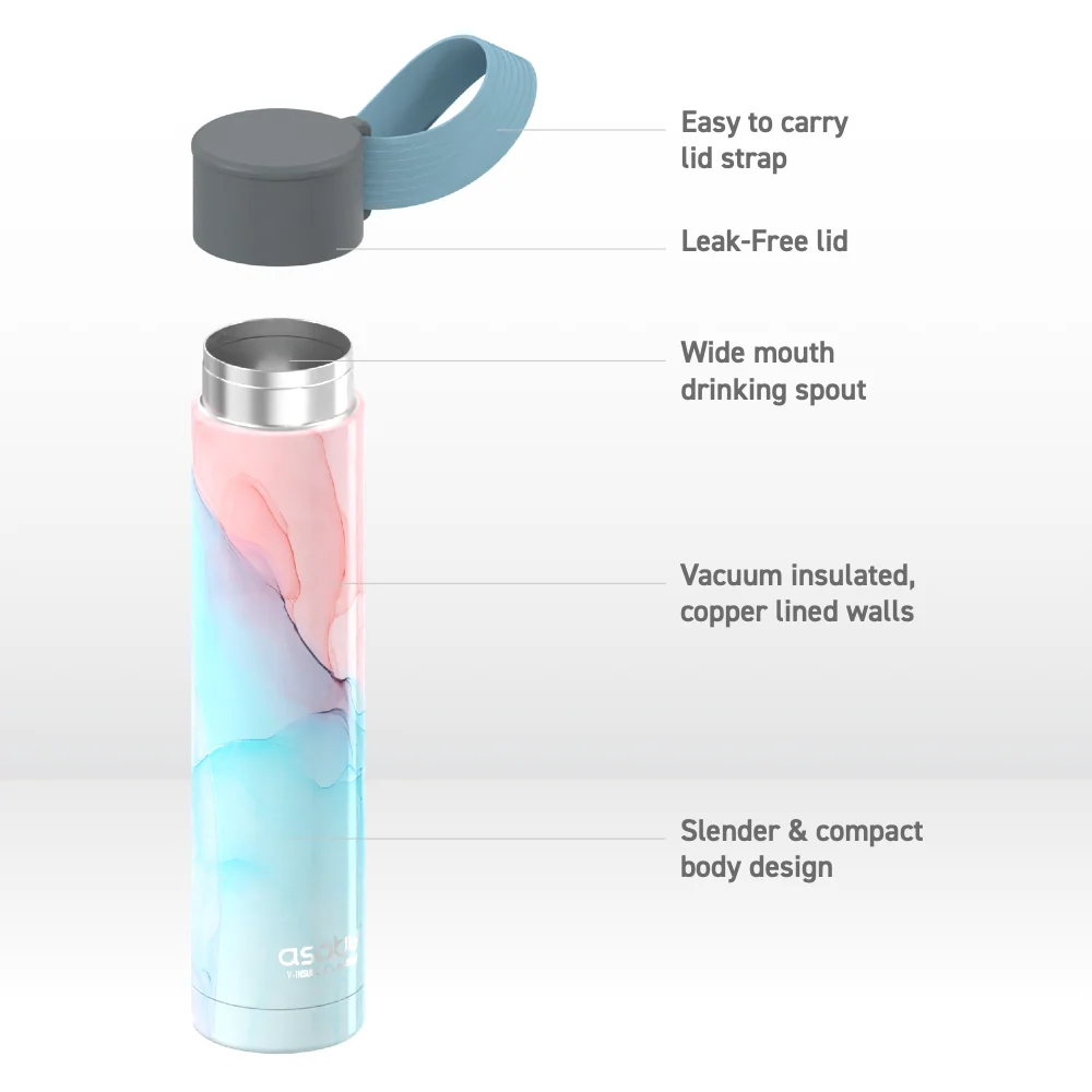 Asobu Aqua Marble Skinny Mini Flask - Image 5