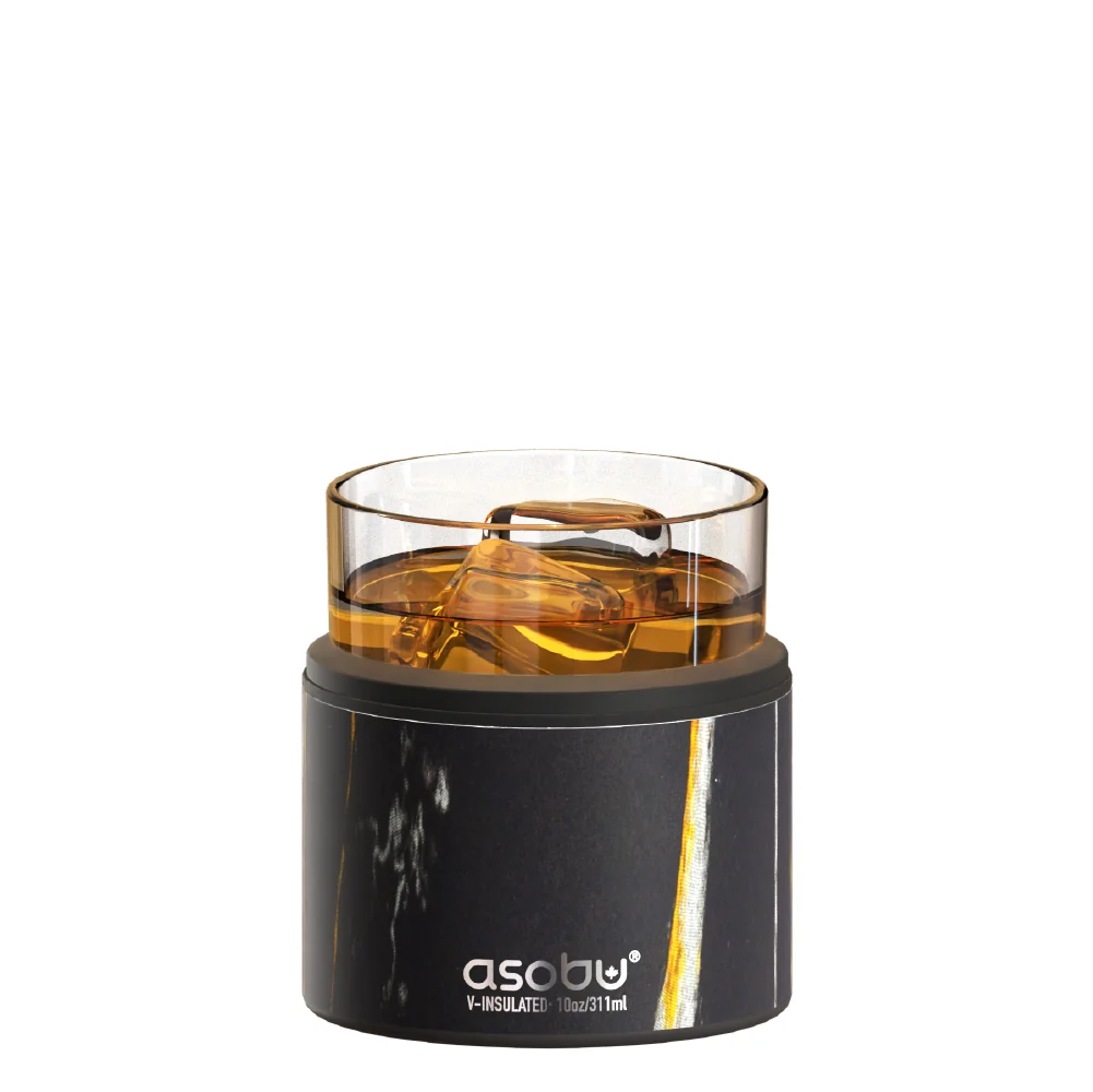 Asobu Midnight Marble Whiskey Insulated Sleeve
