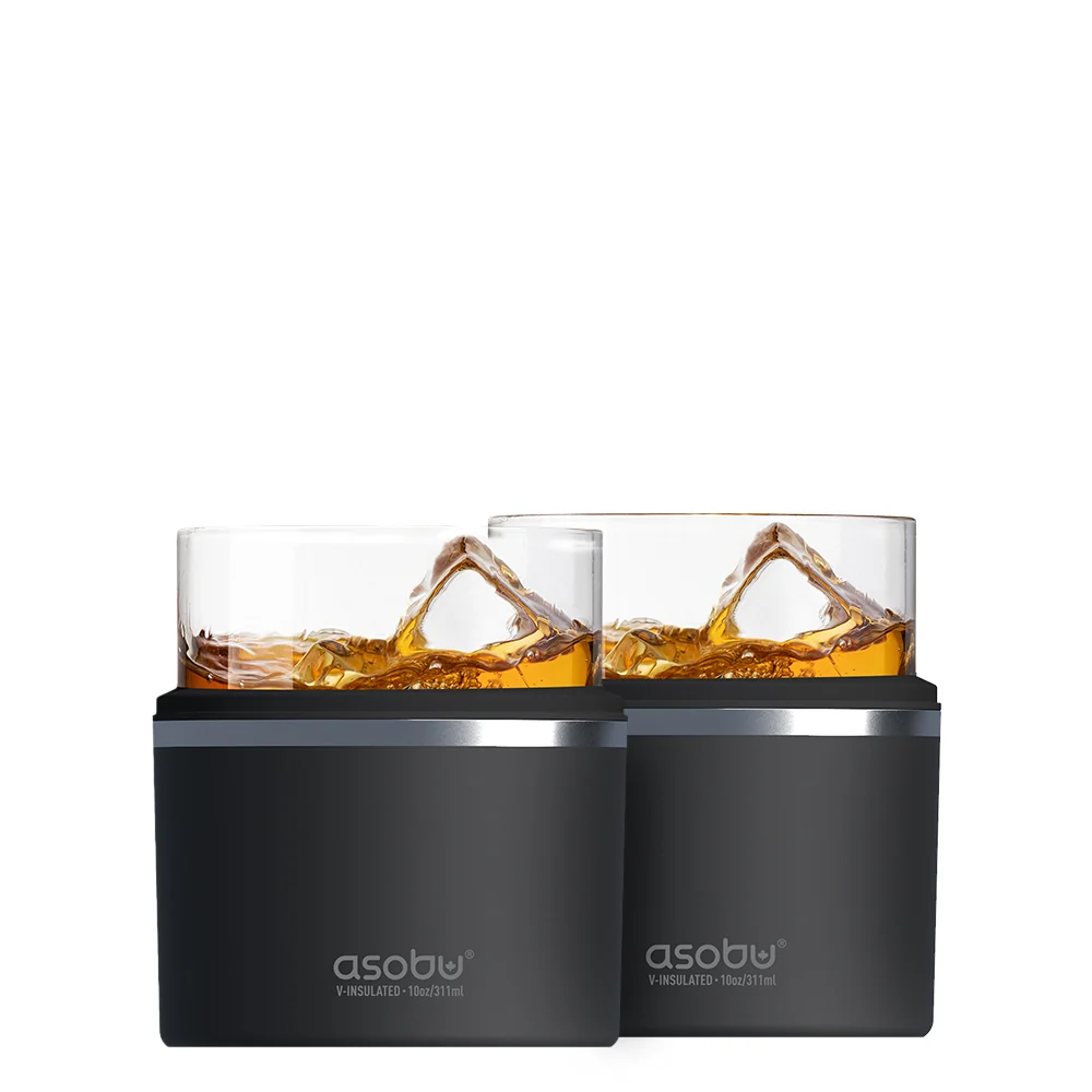 Asobu "On the Rocks" Whiskey Insulated Sleeve Set of 2