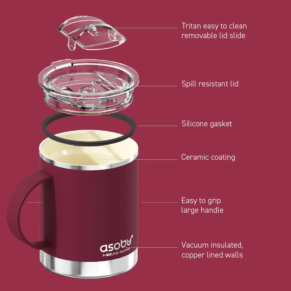 Asobu Maroon Ultimate Mug - Image 3