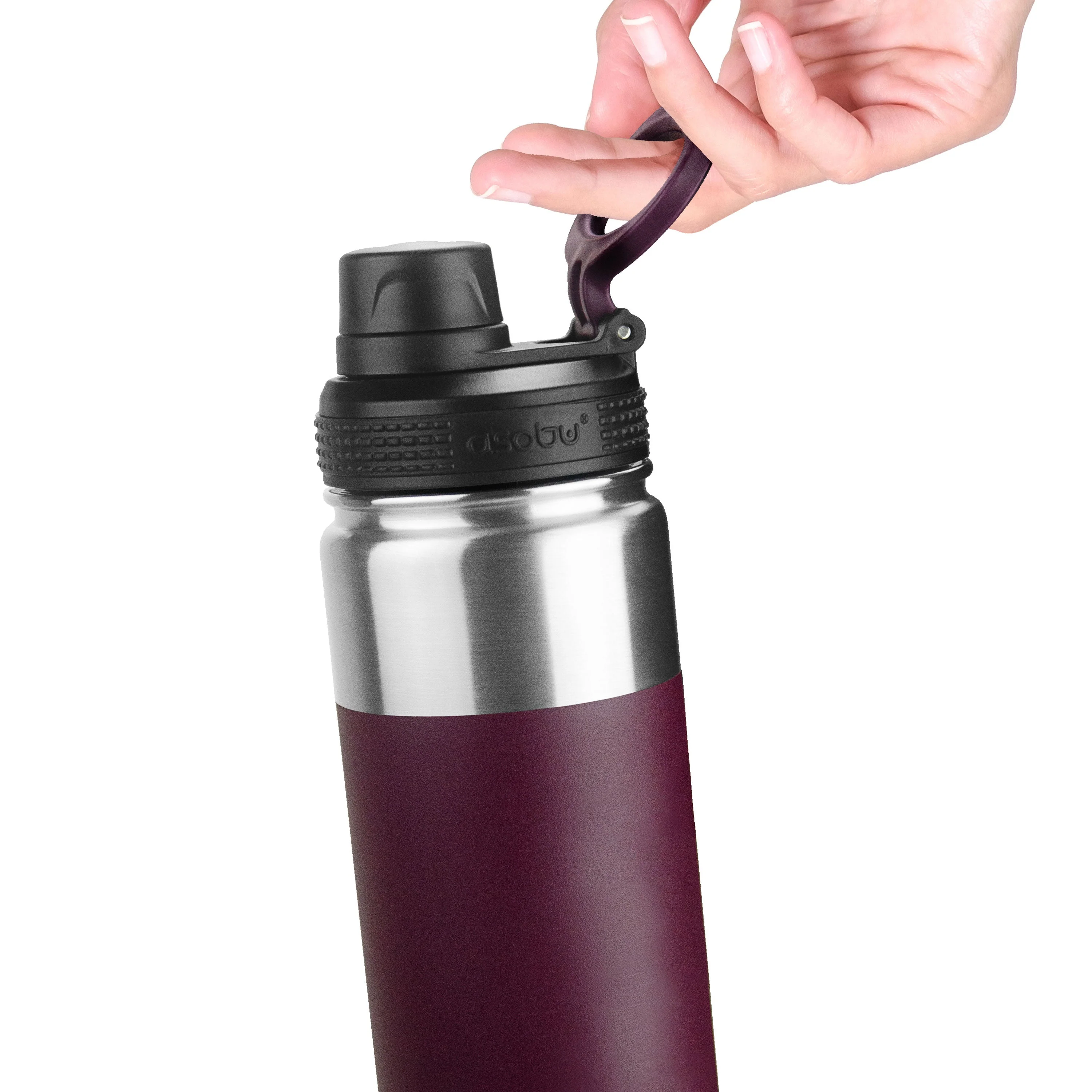 Asobu Burgundy Alpine Flask - Image 3